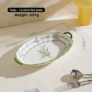 SHELI | Elegant Dual-Ear Fish Platter Large Size