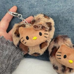 Takara Tomy | Cartoon Fashion Bag Retro Leopard Print Pendant Kawaii Anime Toy Keychain Bag Decoration Keychain Holiday Gift
