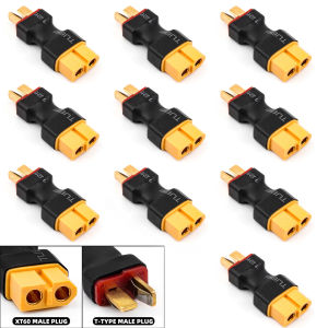 RCXAZ RC XT60 Female to Male T Plug Connector Adapter Wireless RC LiPo Battery Connector for Deans Male to XT60 Female