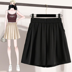 Slimming Brand Discount Womens Casual Wide Leg Short Pants Thin Suit Summer High Waist Trousers for plus Size  Shape