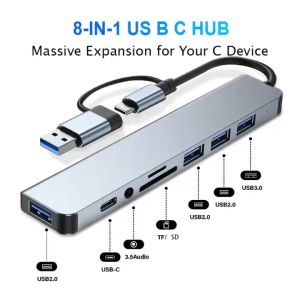 Type-C HUB อะแดปเตอร์ฮับ พร้อม HDMI 4K 30Hz USB 2.0 USB 3.0 PD SD/TF ช่วยเพิ่มประสิทธิภาพการทำงาน NU0018