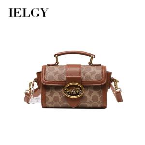 IELGY túi đựng tài liệu nữ thiết kế thích hợp kiểu Pháp hoài cổ thời trang kết cấu chất lượng cao Túi vuông nhỏ