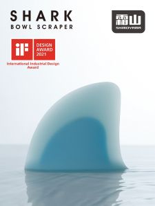 Silicone Shark Fin Shaped Dough Knife and Cream Spreader Baking Scraper