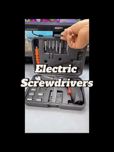 Multifunctional Electric Screwdriver Drill Set with Speed Control Rechargeable Power Tool Kit with Carry Case Rainbow Culture