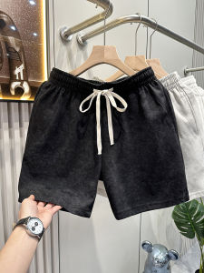 Tie-Dye Vintage Shorts Mens Summer Casual Cool Lightweight Loose Solid Color Sports Thin Four-Quarter Beach Pants