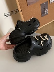 Elegant Silver Butterfly Knot Hollow out Sandals Womens Outdoor Casual Slip-On High Heel Clog Shoes Summer Trend