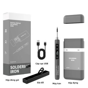 Aideepen | Bộ Dụng Cụ Hàn Thông Minh USB 15W Điều Chỉnh Nhiệt Độ Mini DC 5V Loại C Kèm Pin Lithium-Polymer 1100mAh