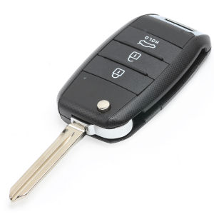 Vỏ Ốp Chìa Khóa Điều Khiển Từ Xa KEYECU Flip Fob 3B/4B Tương Thích Với Kia Sorento Carens K3 K5 Cerato Forte Rio Optima Chất Liệu ABS