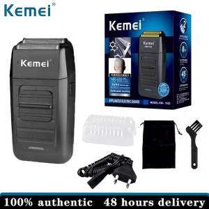 Kemei reciprocating professional shaver rechargeable cordless shaver with dual blades KM-1102