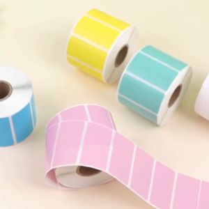 WELLTECH Color Label Sticker, สติฏิฉลากสินค้า กระดาษความร้อน สีสวย, โลโก้ Barcode, Thermal ลิเบียร์