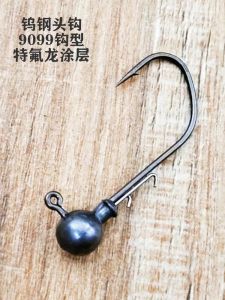 Tungsten Steel Lead Head Hook Smooth Teflon Coating Wide Hook Type for Competition Special Use in Ponds And Lakes Fishing Gear