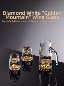 BOANG | Crystal Glass Creative Diamond Design Luxury Gold Leaf Cup