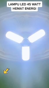 KOK [BISA COD GRATIS ONGKIR] BOHLAM LAMPU LED Fan Blade 45 watt Lamp Fan Blade Daun Bilah Kipas Lampu Bohlam Lipat Mini Model Kipas / Mini Fan Blade LED Bulb DC