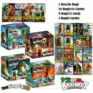 Italian Brainrot Trading Cards Tungtungtung Sahur Tralalero Tralala Collection Card Game Toy Battle Carte Toys For Children Gift