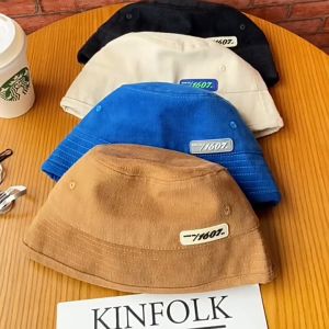 (พร้อมส่ง) หมวกเด็ก 5เดือน-3ปี รอบหัว:48-50 cm. หมวกบักเก็ต วินเทจ ติดป้าย "1607" หมวกเด็กผู้ชาย หมวกเด็กผู้หญิง หมวกเด็กเล็ก หมวกแฟชั่นเด็ก