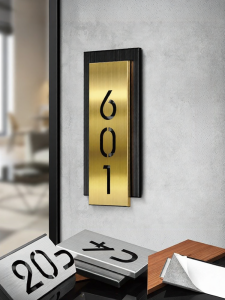GELEKE | Luxury Style Customized Stainless Steel Door Number Sign