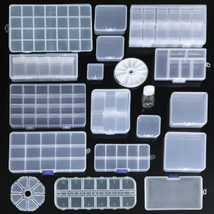 Plastic Organizer Storage Box  Container Jewelry Box with Adjustable Dividers for Beads Art DIY Crafts Jewelry Fishing Tackles