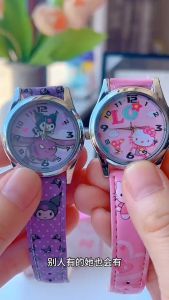 Kids Girl Watch Sanrio Kuromi Melody Cute Girl Student Electronic Watch Box Gift 三丽鸥儿童手表女指针式库洛米冰雪女童卡通幼儿宝宝可爱