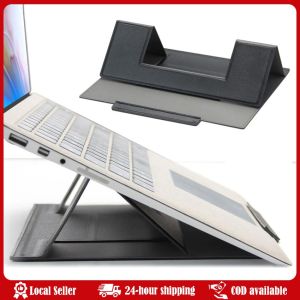 Foldable Laptop Stand Height Adjustable Ultra-thin Laptop Holder Support Lifting Heat Dissipation Laptop Cooling Bracket Oudoor Invisible Laptop Raise Stands Adjustable Portable Reusable Lift Cooling Pad for PU Laptop Hold Computer Notebook Tablet Bracket