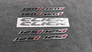 1 Pair honda click 160 125i 150i logo emblem for motorcycle 3d emboss letter