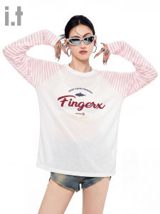 FINGERCROXX | Slim Striped T-Shirt Thin Cover-Up