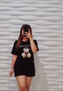 TERBARU EMBOSS PRINT SWALOVSKI / Kaos Wanita Cotton Combed 30s Premium / Baju Kaos Wanita Lengan Pendek