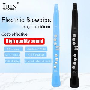 IRIN S58 Electric Blowpipe Mini Sax Flute Dual Fingering LCD Display Bluetooth Wireless Connection Electric Blowpipe Saxophone