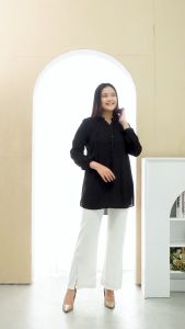 PAKAIAN WANITA-ATASAN RAYON POLOS-BLUS RAYON TERBARU-BUSUI-JUMBO-COD-MUAFAQAH