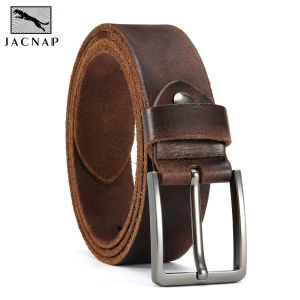 Genuine Leather For Mens High Quality Buckle Jeans Cowskin Casual Belts Business Cowboy Waistband Male Fashion Designer