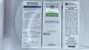 Sữa Rửa Mặt Dermacos Anti-Acne Deep Cleansing Gel With Bioactive Mud Extract 150ml - Nhập Khẩu Chính Hãng