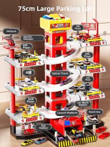 XIDIQI | Educational Toy Cars 3-4 Years Alloy Parking Lot Playset