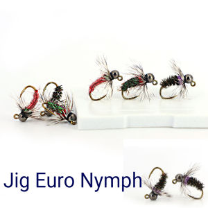 6PCS Fast Sinking Wet Jig Euro Perdigon Nymph Metal Beadhead Grizzly Hackle Fly Fishing Artificial Trout Bass Grayling Lure