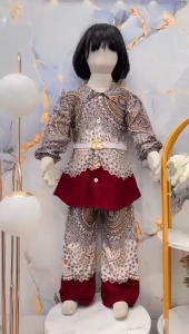 Setelan Rayon Batik Anak Perempuan Usia 3-10 Tahun