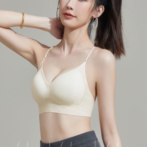 Ultra-Thin Summer Ice-Skinned Shimmering Strap Bra for Women Invisible Underwear Beautiful Back Design No Marks