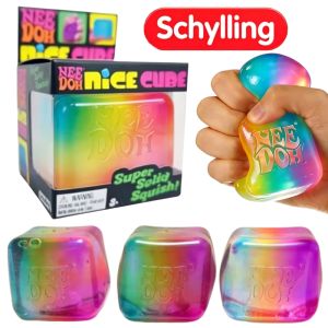 Schylling Nee Doh Rainbow Cube Sensory Fidget Toy Fingertip Stress Relief Mystery Blind Box