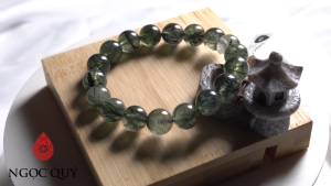 Vòng tay đá thạch anh tóc xanh hợp mệnh Mộc & Hỏa - NQ Jewelry