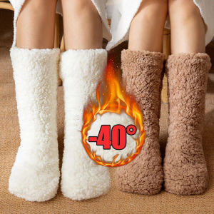 Thickened Winter Women Thermal Cashmere Socks Floor Socks Womens Carpet Home Plus Socks Velvet Sleep Socks Slippers Leg Cover
