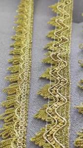 5m/16.4ft Each Pack Gold Lace trims Big wide Weaving centipede Bar dress Decoration Handmade DIY sewing Crafts webbing ribbons