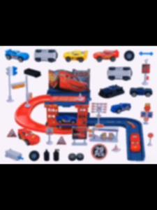 Cars Parking Garage With 4 Cars Kids Toys