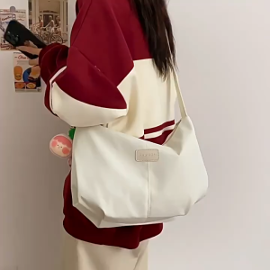 SEA YADOU  กระเป๋าสะพายสไตล์ญี่ปุ่นน่ารักสำหรับผู้หญิง ดีไซน์เรียบง่าย ใส่ได้หลายโอกาส ขนาดใหญ่เหมาะสำหรับนักศึกษาและใช้เดินทางประจำวัน