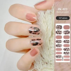 18strips UV Free Nail Gel Strips Loving Heart Gel Polish Nail Sticker Curing-free Adhesive Stickers for Nails Long Lasting Wrap
