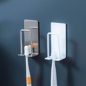 Toothbrush Organizer Wall Mounted Stainless Steel Electric Toothbrush Holder Self Adhesive Toothbrush Storage Rack
