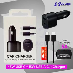 Charger Mobil PD Samsung Super Fast Charging 60W Dual USB