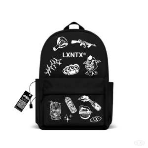 Tas ransel pria Tas pria backpack black “LXNTX MXRS” Free sticker