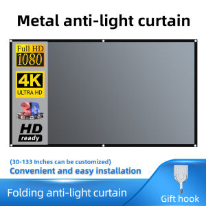 Salange | Salange Projector Screen Metal Anti Light Curtain Reflective Fabric Cloth 16:9 60-130 inch Screen for XGIMI Xiaomi DLP Projector