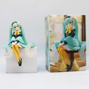 Bandai | 14cm Hatsune Miku Anime Figure Noodle Stopper Flower Fairy Miku Action Figure PVC Collection Model Ornament Toys Birthday Gifts