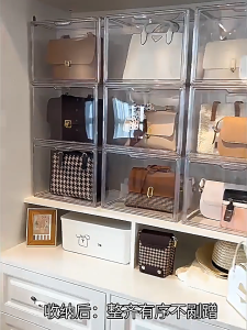 Acrylic Display Box Transparent Collectibles Case Shoes Labubu Lego Makeup & Bag Organizer