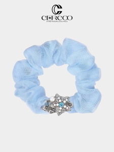 Christmas Gift Cercoo Luxury Sea Star Butterfly Hair Tie Elastic Hairband Floral Hair Accessory for Women Suitable for All Hair Types