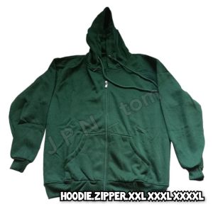 Jaket Polos Jumbo Pria Zipper Hoodie Bigsize Sleting Sweater Hijau M L XL XXL XXXL XXXXL XXXXXL