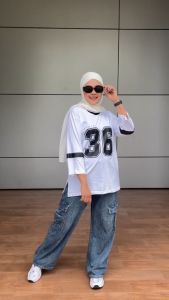 Kaos Oversize Sporty 7 8 Aldira Baseball 36